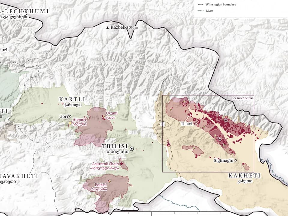 Map preview: Wine Map of Georgia