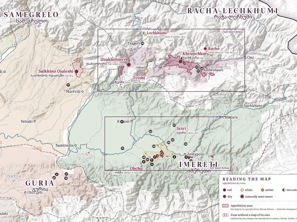 Map preview: Wine Map of Western Georgia